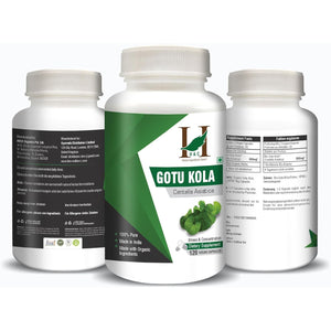 H&C Gotu Kola (Centella Asiatica) Capsules - 900Mg per Serving, 120 Counts | for Memory and Concentration