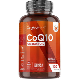Coq10 Supplement 200Mg | 120 Vegan Co Enzyme Capsules | 4 Months Supply | Ubiquinone Form | High Absorption Coq10 Supplements | Made in Britain | Non-Gmo & Magnesium Stearate Free
