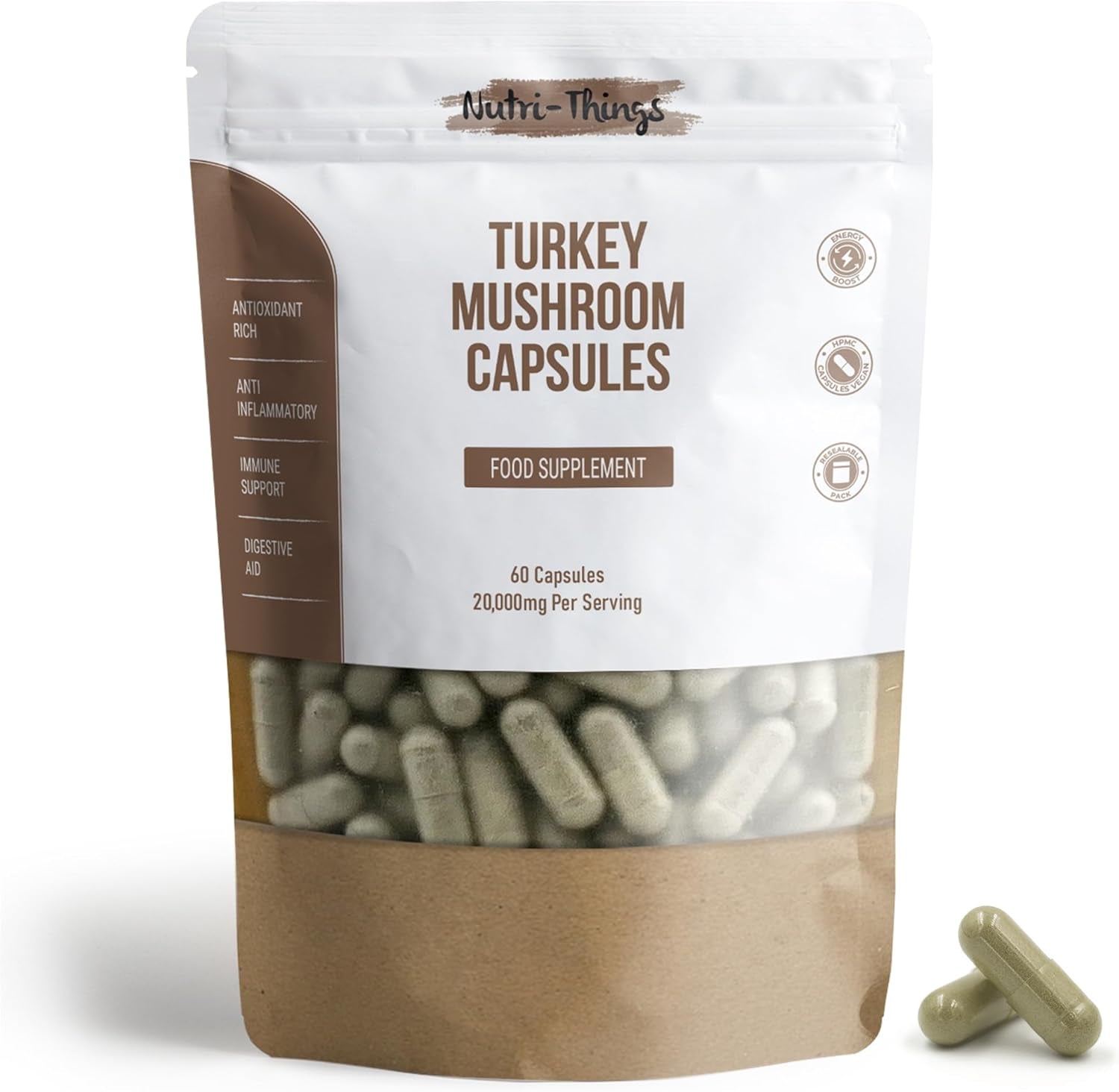 Turkey Mushroom Capsules (Pack of 60)