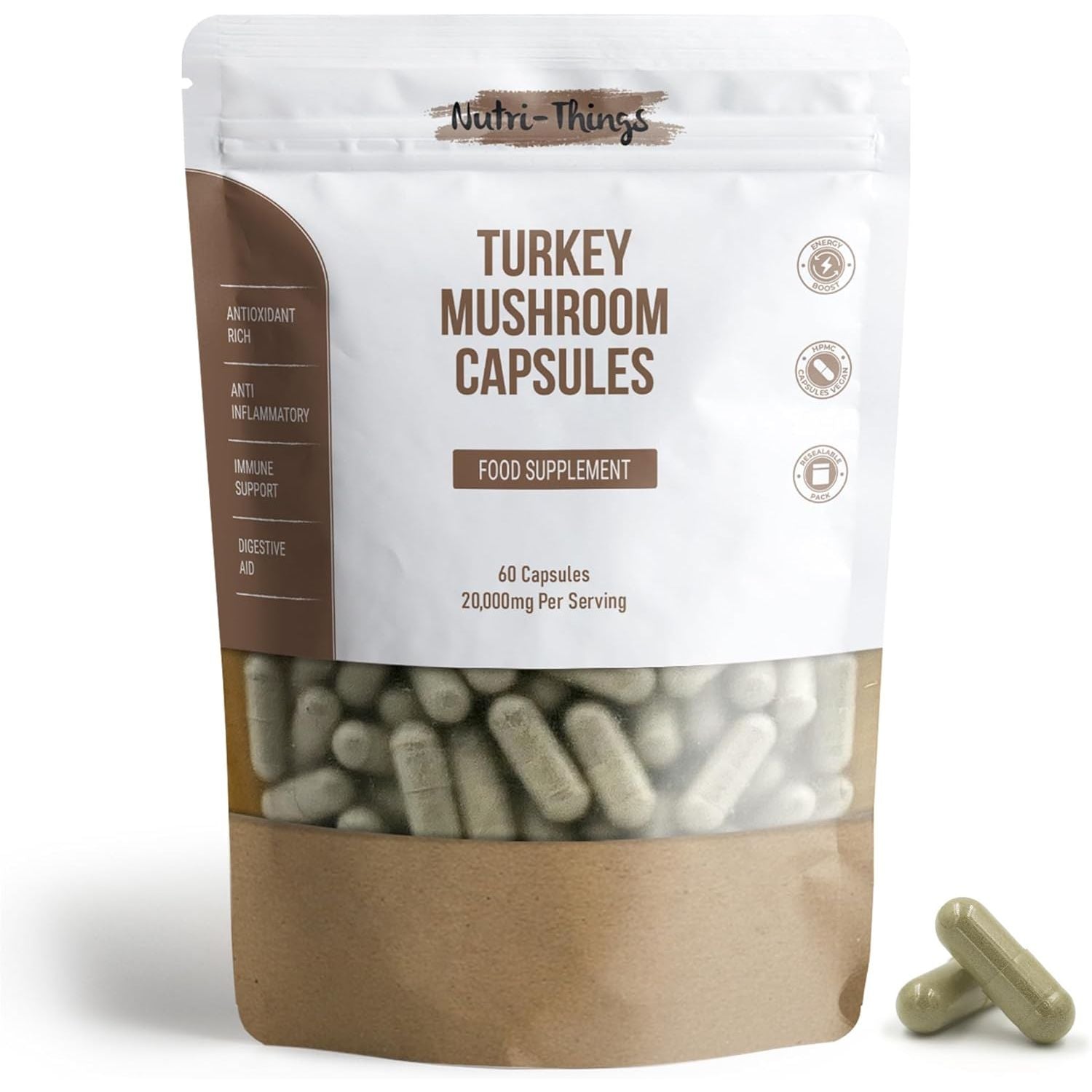 Turkey Mushroom Capsules (Pack of 60)