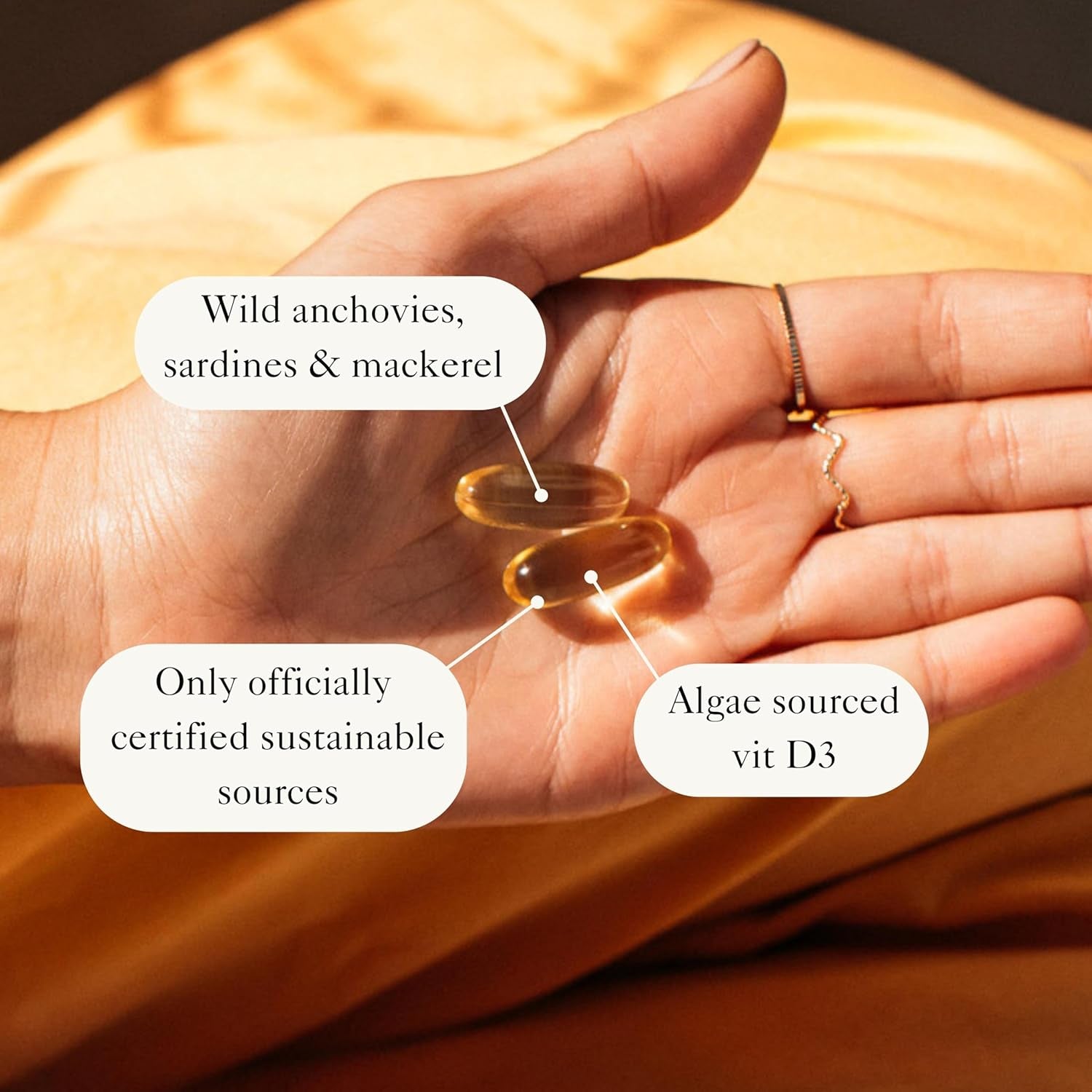 Bare Biology Omega 3 + Vitamin D3 - Rise & Shine Capsules (30 Servings) Pure Fish Oil EPA 755Mg DHA 377Mg plus High Strength D3 Vitamin 1000IU, Immune System Booster