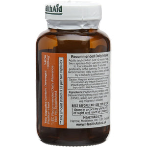Healthaid Psyllium Husk, Fibre, 1000Mg 60 Vegan Capsules