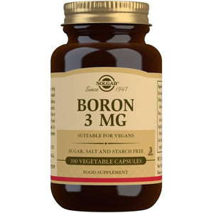 Solgar Boron 3 Mg Vegetable Capsules - Food Supplement, 100 Capsules (Pack of 1) - Vegan, Gluten Free