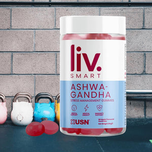 USN Liv.Smart by Usn Ashwagandha Gummies - 60 Delicious Apple Flavoured Stress Management Gummies with Added Vitamin B6 - for Mental Support, Mental Energy and Immunity Support