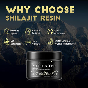 Shilajit Resin - Maximum Potency Natural Organic Shilajit Gold Grade 50G with Fulvic Minerals & Humic Acid, Strength & Stamina Booster for Men and Women, Vegan (Pack of 1)