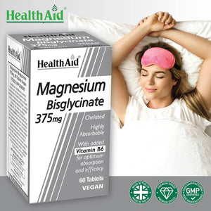 Healthaid Magnesium Bisglycinate Vegan Tablets, 60-Count
