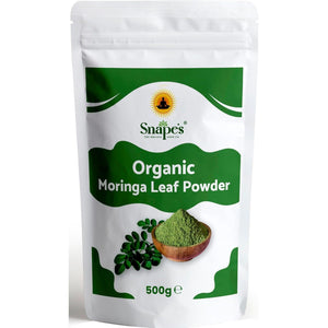 Organic Moringa Powder, 500G Premium UK Certified Organic Pure Moringa Leaf Rich in Essential Vitamins & Minerals