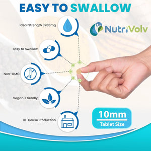 Nutrivolv Turmeric Curcumin 3200Mg with Ginger & Black Pepper for Enhanced Absorption | High Strength | Organic | Vegan 120 Tablets | Joint Support, Inflammation & Pain Relief