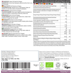 Sevenhills Wholefoods Organic Chia Seeds 1.8Kg