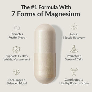 Bioptimizers Magnesium Breakthrough Supplement 4.0 | 7 Forms of Mg: Glycinate, Malate, Citrate, and More | Natural Support for Sleep and Cognitive Function | Calming Vitamins Complex | 30 Capsules