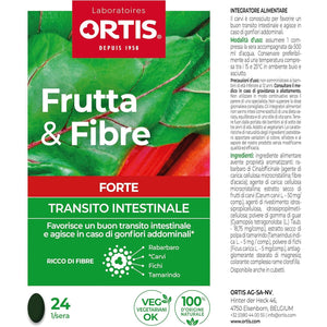Ortis Frutta&Fibre Forte Integratore Transito Intestinale 24 Compresse