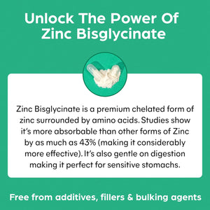 High Strength Zinc Supplement 15Mg by Purolabs - Chelated Zinc Bisglycinate - Vegan Capsules - High Absorption Tablets for Men & Women - Immune & Skin Support Supplements - 60 Count