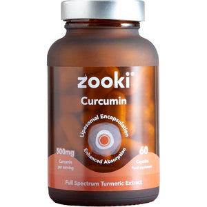Zooki High Strength Liposomal Curcumin Capsules, 500Mg - Advanced Support for Digestion, Immunity, Joints and Bones (60 Capsules, 1 Month Supply)