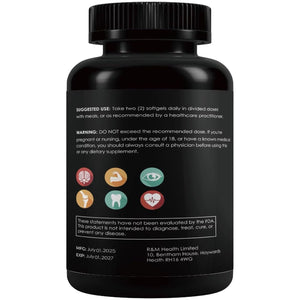 R&M Health Alaskan Fermented Cod Liver Oil and Concentrated Butter Oil Capsules - 120 per Bottle (Unflavoured). Rich in Vitamin a and D, Omega 3 Supplement 180 Ml