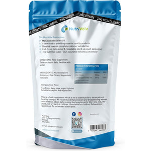 Zinc Citrate 100Mg Supplements Immune Health Fertility Vision Acne Skin Hair | 120 Tablets