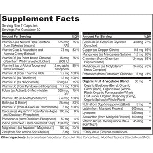 NATURELO Whole Food Multivitamin for Teenage Boys - Daily Vitamin & Mineral Supplement - with D3, Zinc, B12 & Plant Extracts - 60 Vegan Capsules | 1 Month Supply