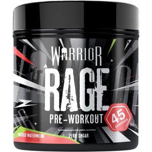Warrior Rage - Pre-Workout Powder - 392G - with Creatine Gluconate, Vitamin C and Beta Alanine - Energy Drink Sports Supplement - for Men & Women - 45 Servings (Wicked Watermelon)