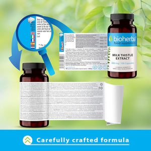 Milk Thistle 380 Mg – 100 Capsules | Herbal Supplement with Silymarin and Vitamin B6 for Antioxidant and Metabolic Support by BIOHERBA