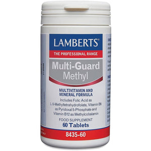 Lamberts Multi-Guard Methyl 60 Tablets, Comprehensive Multivitamin with Methylated B Vitamins