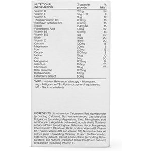 WILD NUTRITION Food-Grown® Kids Daily Multi Nutrient | Kids Multivitamin with B Vitamins, Magnesium, Zinc, Vitamin D, and More to Support Immunity, Bones, and Cognitive Development | 60 Capsules