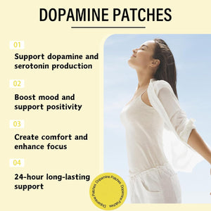 30PCS Dopamine Patches, Vegan Mental Wellness Patch to Boost Mood, Enhance Focus & Support Positivity, Long-Lasting Transdermal Patches, Plant-Based Formula