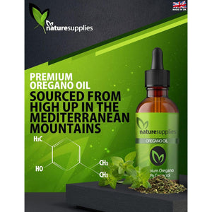 Oregano Oil 10Ml - 80% plus Carvacrol, Mediterranean Wild Oregano Oil, Steam-Distilled Essential Oil, Oil Oregano, Made in UK - GMP Certified