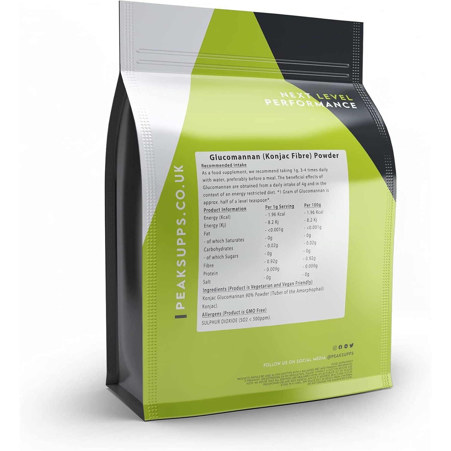 Glucomannan Powder 100G - Konjac Fibre | High Fibre | Vegan