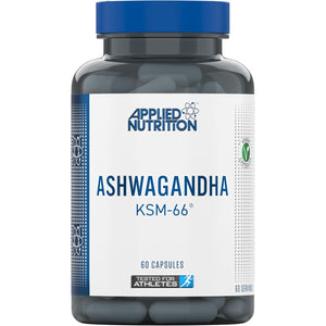Applied Nutrition Ashwagandha KSM-66 - Premium Ashwagandha Herbal Supplement for Energy, Anxiety, Stress, Made in the UK (60 Capsules)