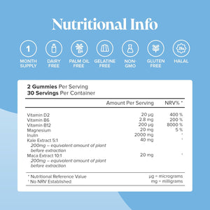 Novomins Estro Gummies – Womens Multivitamins - with Vitamin D, B6, B12, Maca & Kale Extract, Inulin - 60 Vegan Gummies