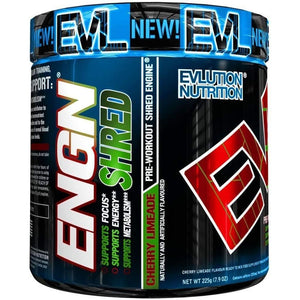Evlution Nutrition ENGN Shred Pre Workout Thermogenic Fat Burner Powder, Energy, Weight Loss, 30 Servings (Cherry Limeade)