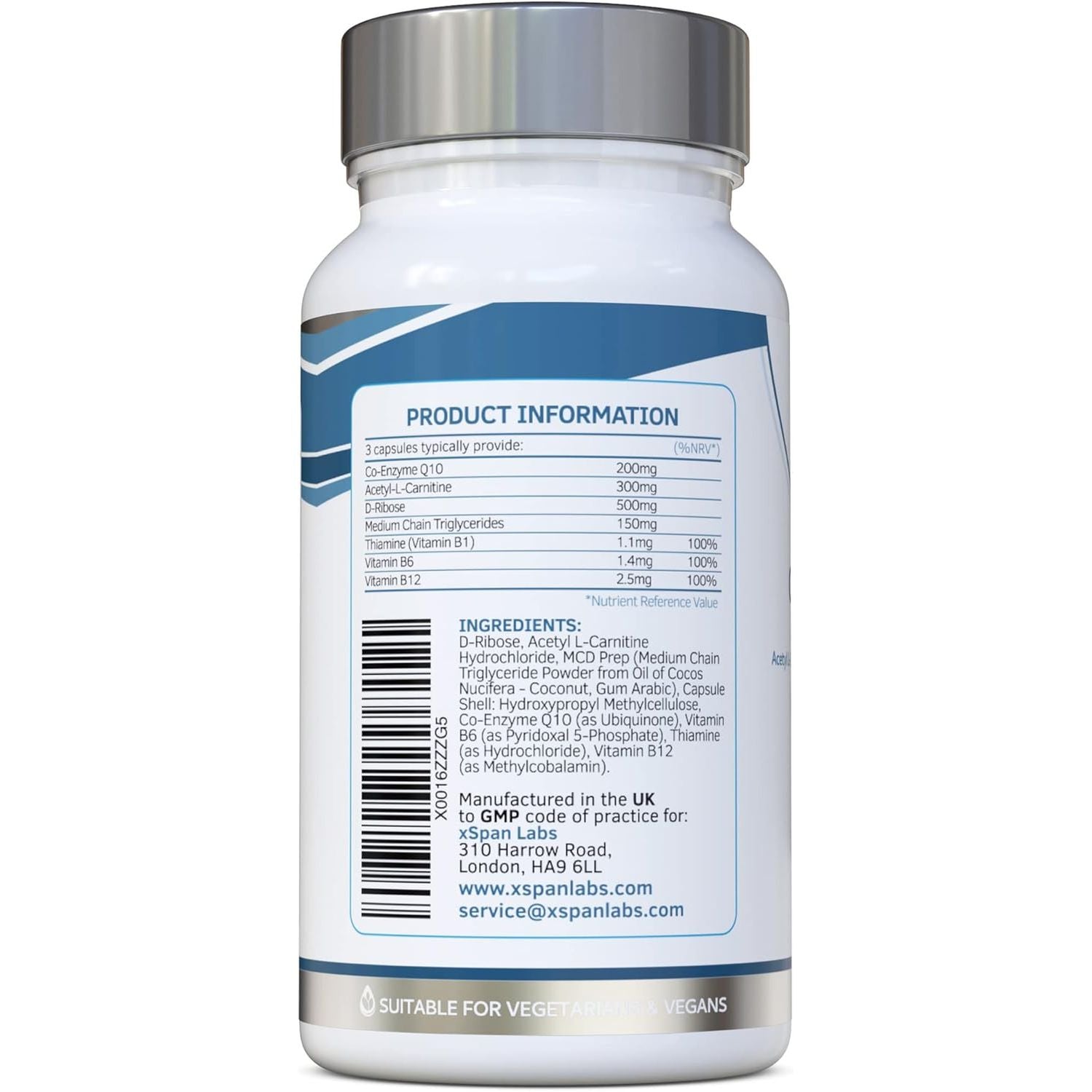 Cardioboost 90 Capsules – a Precise Balance of Coq10, D-Ribose, Acetyl L-Carnitine, B Vitamins & Medium Chain Triglycerides for Normal Heart Function and to Reduce Tiredness & Fatigue