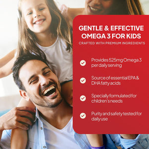 High Strength & Pure Omega 3 500Mg for Kids | for Ages 5-14 Years | 360 Capsules in Total | Manufactured in the UK