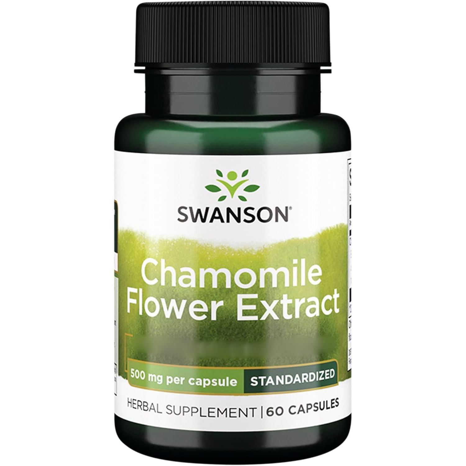 Swanson, Chamomille Flower Extract, 500Mg, High Dose, 60 Capsules, SOYA Free, Gluten Free, Non-Gmo