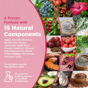 Strength & Spices Blood Pressure Aid, Immune System Booster Herbal Supplements, Blood Pressure Tablets with 15 Natural Ingredients Including Hawthorn Berry and Grape Seed, 1000 Mg, 60 Capsules