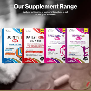 Vit Direct - Woman VIT Max Capsules - 30 Capsules - with Vitamin C, Iron, Biotin, Zinc, Vitamin B6 & B12 - Contains 26 Vitamins & Minerals - Womens Multivitamins - Complete Nutritional Support