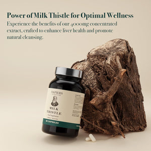 Napiers Milk Thistle High Strength - 4000Mg per Capsule with Concentrated Silymarin 80% - Liver Cleanse & Detox - 90 Vegan Capsules (3 Months Supply)