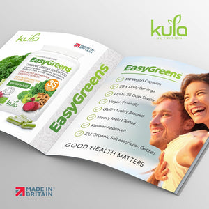 Easygreens - Organic Greens Superfood Capsules – 100 Vegan Capsules - Soil Association Certified Natural Vitamin and Mineral - 35 Raw Greens, Fruits, Vegetables, Mushrooms, Sprouts, Seeds and Herbs