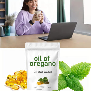 Oil of Oregano Softgels,Blackseed Oil Organic Ca/Psules,O/Il of Oregano with Black Seed Oils,2 in 1 Oregano O/Il with Black Seed Oi/L,Origano Organic Oi/L Ca/Psules,Safety of Ingredient,For Women Body