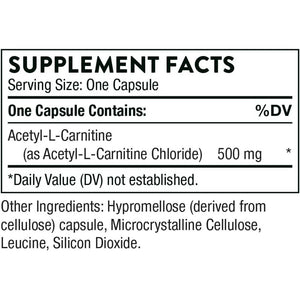 Thorne Acetyl-L-Carnitine - 500 Mg - 60 Capsules