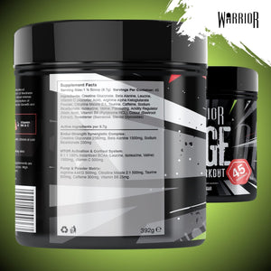 Warrior Rage - Pre-Workout Powder - 392G - with Creatine Gluconate, Vitamin C and Beta Alanine - Energy Drink Sports Supplement - for Men & Women - 45 Servings (Wicked Watermelon)