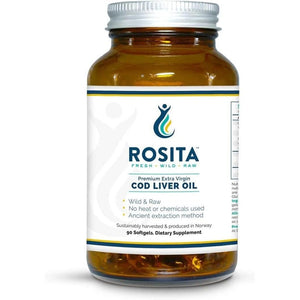 Rosita Real Foods Extra Virgin Cod Liver Oil (EVCLO) Softgels - 90 Softgels, 0.21 Kilograms