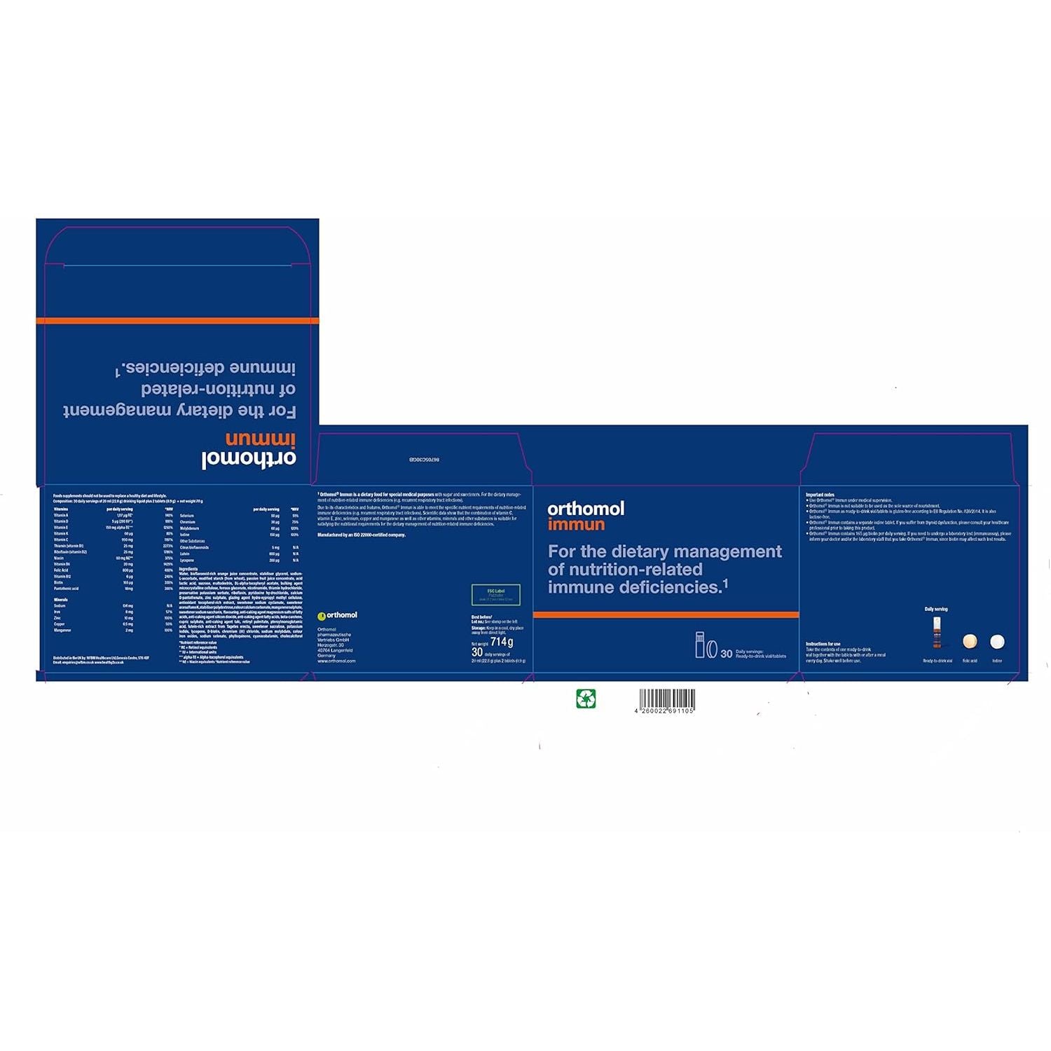 Orthomol Immun Vials 30 Days Supply