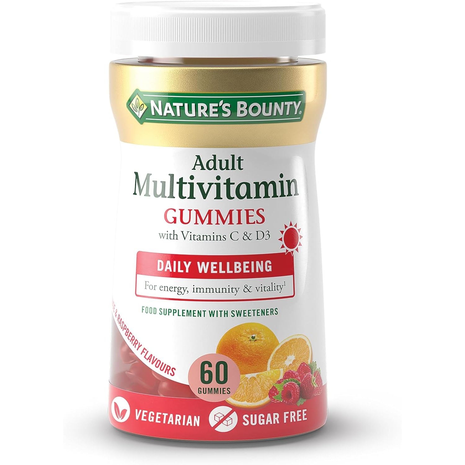 Nature'S Bounty Adult Multivitamin Gummies - Pack of 60 Gummies, Two-A-Day - with Vitamin B6, B12, D3, C and Biotin - for Everyday Wellbeing - Immune Support and Bone Health