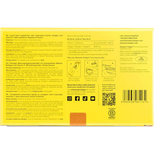 Absolute Collagen Marine Liquid Collagen Supplement for Women - 8000Mg Collagen in Each Sachet - New Raspberry Flavour - 14 Sachets per Box