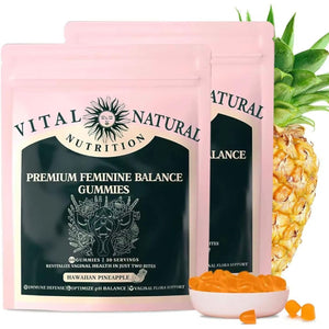 OPTISTRENGTH Balance Vaginal Probiotics Gummies for Women - Ph Balance with Prebiotic & Lactobacillus Probiotic Blend, Promote Healthy Odor & Flora | 60 Count Probiotic for Women Pineapple Flavour