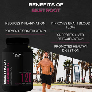Fraction One Beetroot Gummies – 120 Gummies – 3000 Mg per Serving, 5:1 Extract - Enhanced with Vitamin C and Magnesium – Supports Blood Pressure, Vegan, Nitric Oxide Supplement – 60 Days Supply