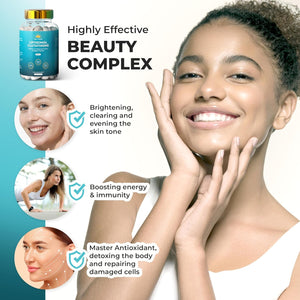 Glow within Liposomal Glutathione 1850Mg per Serving | Glutathione Supplement Capsules with Vitamin C | Master Antioxidant, Healthy Ageing, Boosts Immune System | 4X Higher Absorption (60 Softgels)