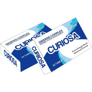 CURIOSA Blue 650Mg | Stronger | Longer | Harder | Performance | Extra Strength Enhancing Pills, Stamina Endurance Booster Supplement Pills for Men | 10 Ginseng Tablets