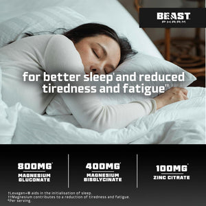 Beast | Big Z Magnesium Sleep Support Supplement with Superior Magnesium Glycinate (Bisglycinate & Gluconate Complex) plus Zinc | 90 Tablets