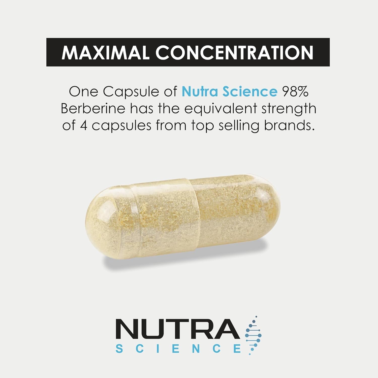 Berberine Supplement (98% Purity) Advanced Berberine High Strength 500Mg, 60 Natural Berberine Capsules Vegan Tablets